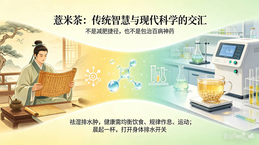 早晨醒来脸肿、小腿酸胀?一杯薏米茶j是身体最需要的“排水开关”-茶之家