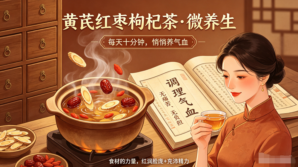 黄芪红枣枸杞茶：气血双补的“养生能量包”-茶之家
