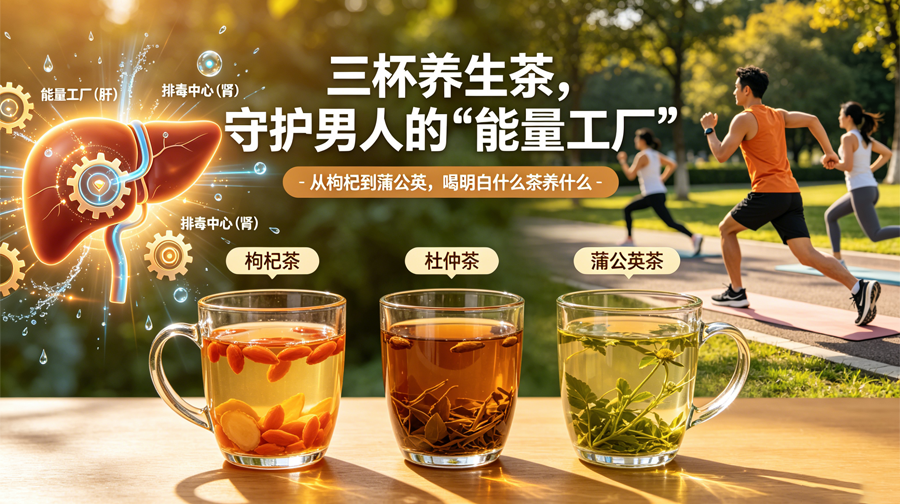 男人的“肝肾双宝”：三味中药茶，喝出肾藏精、肝排毒-茶之家